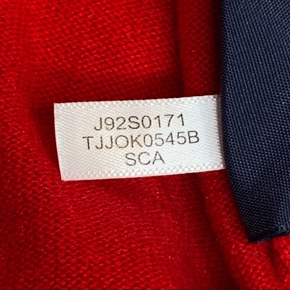 Tommy Hilfiger red and gold studded v-neck sweater size M - Picture 15 of 16